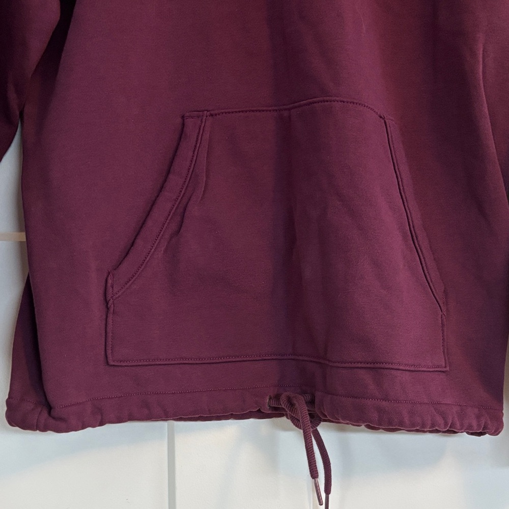 Vans Men's Burgundy Quarter Zip Pullover with Sleeve 'OFF THE WALL' SZ S - Picture 4 of 14